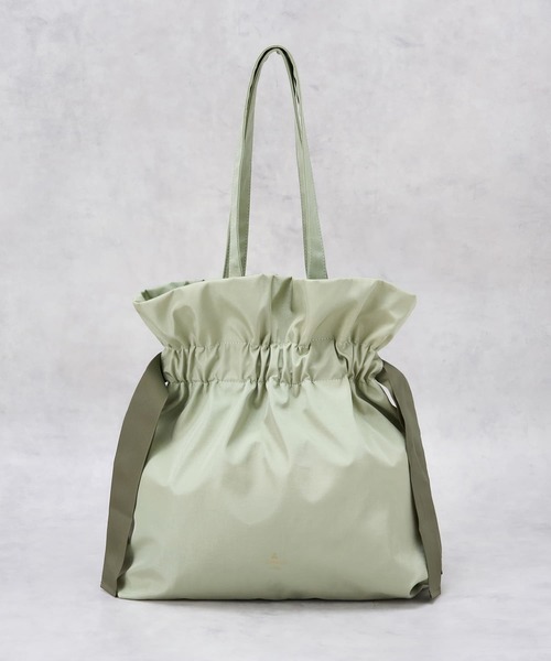 LANVIN en Bleu（ランバンオンブルー）の「グログランギャザートートバッグ（トートバッグ・レディース・ライトカーキ/ネイビー/ブラック/ブラウン・FREE）」の4枚目の写真