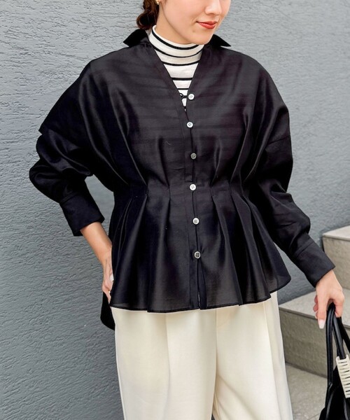 セール】【追加】ウォッシャブルシアースキッパータックブラウス