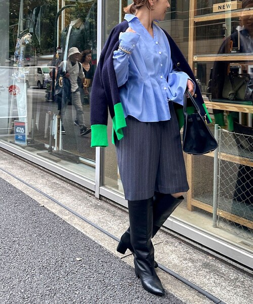 NOLLEY’S（ノーリーズ）の「【追加】ウォッシャブルシアースキッパータックブラウス（シャツ/ブラウス・レディース・オフホワイト/ネイビー/ブラック/サックスブルー・38）」の14枚目の写真