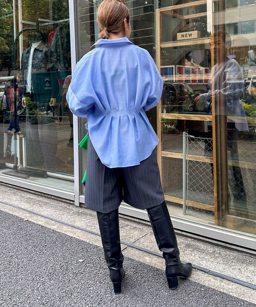 NOLLEY’S（ノーリーズ）の「【追加】ウォッシャブルシアースキッパータックブラウス（シャツ/ブラウス・レディース・オフホワイト/ネイビー/ブラック/サックスブルー・38）」の16枚目の写真