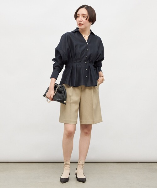 ジャンヌJANNEスパークラメチュールエアリースカート ブラック シアー