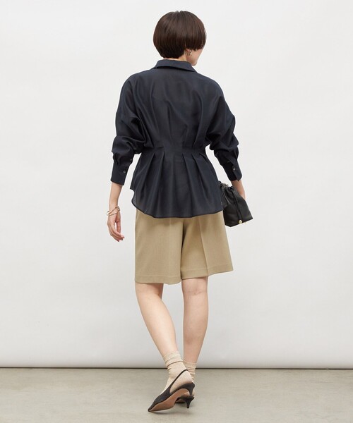 NOLLEY’S（ノーリーズ）の「【追加】ウォッシャブルシアースキッパータックブラウス（シャツ/ブラウス・レディース・オフホワイト/ネイビー/ブラック/サックスブルー・38）」の20枚目の写真