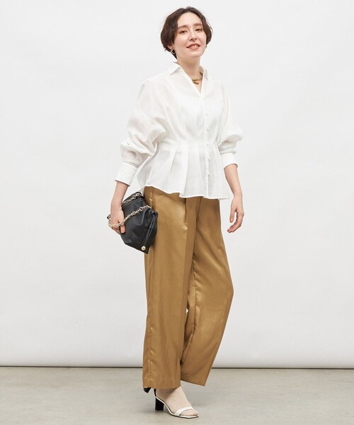 セール】【追加】ウォッシャブルシアースキッパータックブラウス