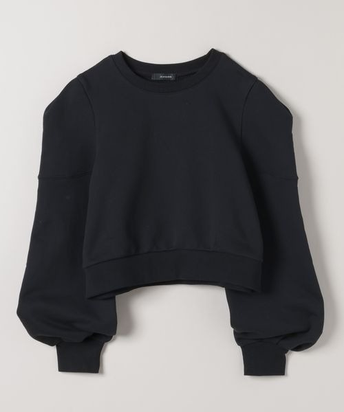 JEANASIS（ジーナシス）の「パワショルショートプルオーバー/591794（スウェット・レディース・ブラック/グレー・FREE）」の2枚目の写真