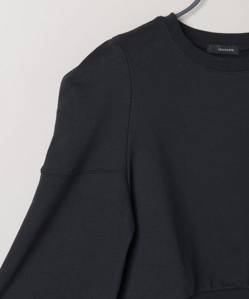 JEANASIS（ジーナシス）の「パワショルショートプルオーバー/591794（スウェット・レディース・ブラック/グレー・FREE）」の11枚目の写真