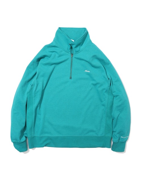 バーナー NANGA/ナンガ】DRY MIX TERRY HALF ZIP SWEAT/ハーフジップ/ロゴ/ユニ