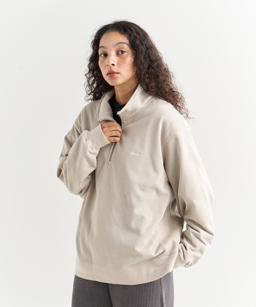 DRY MIX TERRY HALF ZIP SWEAT/ドライミックス テリー ハーフジップ