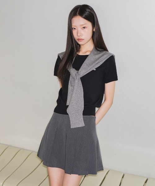 GENERAL IDEA/ジェネラルアイディア basic pleats mini skirt