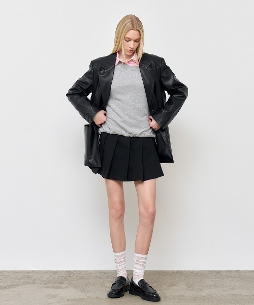 ミニスカート GENERAL IDEA Basic Pleated Mini Skirt 5BMM169 GENERAL IDEA/ジェネラルアイディア basic pleats mini skirt