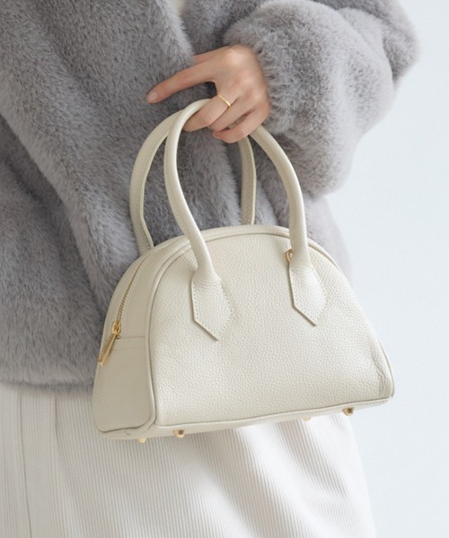 KATHARINE ROSS（キャサリンロス）の「【KATHARINE ROSS】【MILLELA FIRENZE】ショルダー付ミニボストン（ボストンバッグ・レディース・ブラック/ライトブルー/オフホワイト・MEDIUM）」の2枚目の写真