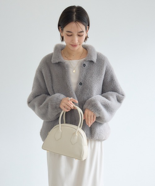 KATHARINE ROSS（キャサリンロス）の「【KATHARINE ROSS】【MILLELA FIRENZE】ショルダー付ミニボストン（ボストンバッグ・レディース・ブラック/ライトブルー/オフホワイト・MEDIUM）」の9枚目の写真