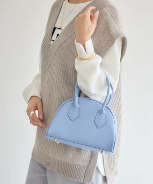 KATHARINE ROSS（キャサリンロス）の「【KATHARINE ROSS】【MILLELA FIRENZE】ショルダー付ミニボストン（ボストンバッグ・レディース・ブラック/ライトブルー/オフホワイト・MEDIUM）」の15枚目の写真