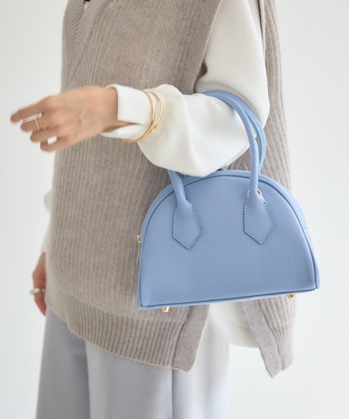 KATHARINE ROSS（キャサリンロス）の「【KATHARINE ROSS】【MILLELA FIRENZE】ショルダー付ミニボストン（ボストンバッグ・レディース・ブラック/ライトブルー/オフホワイト・MEDIUM）」の16枚目の写真