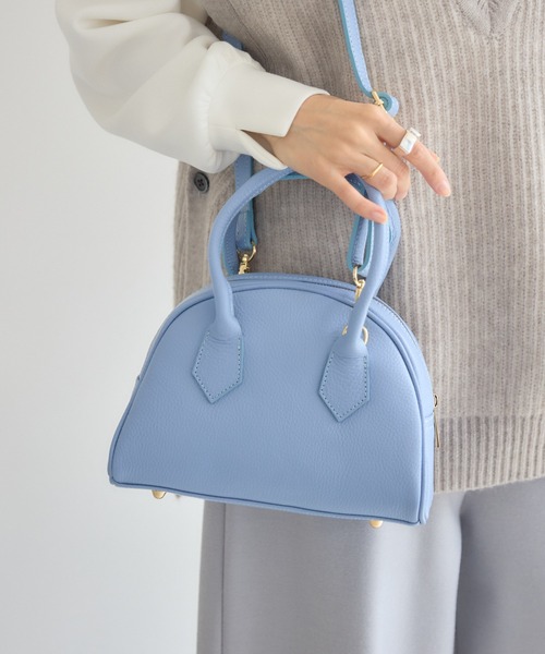 KATHARINE ROSS（キャサリンロス）の「【KATHARINE ROSS】【MILLELA FIRENZE】ショルダー付ミニボストン（ボストンバッグ・レディース・ブラック/ライトブルー/オフホワイト・MEDIUM）」の17枚目の写真