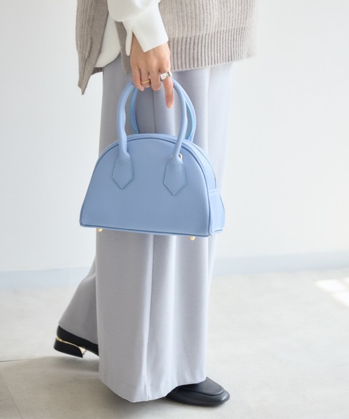 KATHARINE ROSS（キャサリンロス）の「【KATHARINE ROSS】【MILLELA FIRENZE】ショルダー付ミニボストン（ボストンバッグ・レディース・ブラック/ライトブルー/オフホワイト・MEDIUM）」の18枚目の写真