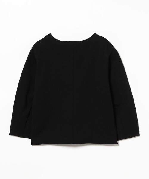 Demi-Luxe BEAMS（デミルクス ビームス）の「【1/9再値下げ】レーヨン ナイロン ポンチ Vネック プルオーバー［手洗い可］（Tシャツ/カットソー・レディース・ブラック/ホワイト・ONE SIZE）」の18枚目の写真