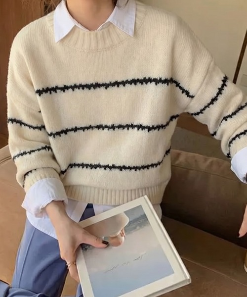cammie(キャミー)の「ベーシックシンプル無地シャツ(Tシャツ/カットソー・レディース・ライトイエロー/オフホワイト/ブラック・L/M)」の10枚目の写真