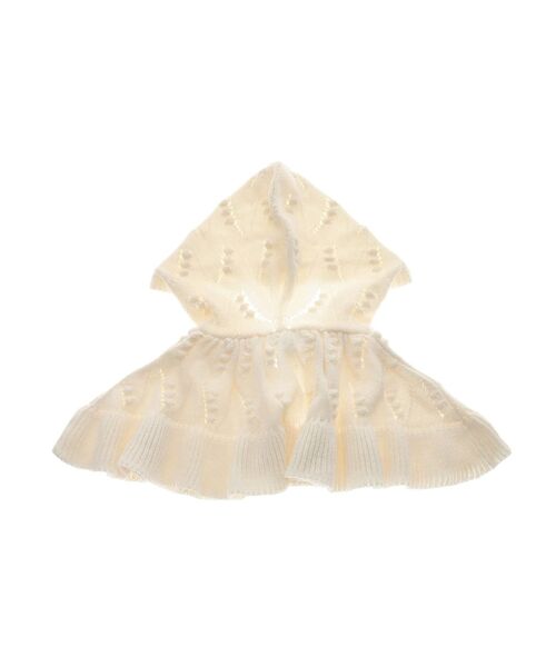 merry jenny（メリージェニー）の「ケープカラーニットフーディー（付け襟・レディース・チャコールグレー/ブルー/アイボリー・FREE）」の7枚目の写真