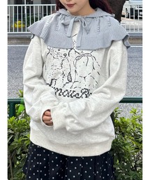 merry jenny | ケープカラーニットフーディー(付け襟)