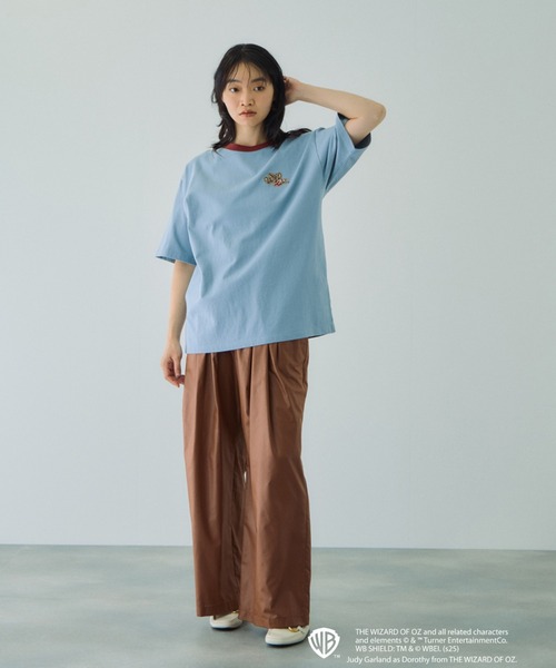 VICKY（ビッキー）の「OZリンガーバックプリントTシャツ≪洗濯機で洗える≫（Tシャツ/カットソー・レディース・ライトブルー/オフホワイト・M）」の10枚目の写真