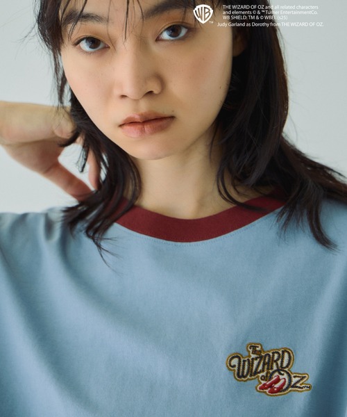 VICKY（ビッキー）の「OZリンガーバックプリントTシャツ≪洗濯機で洗える≫（Tシャツ/カットソー・レディース・ライトブルー/オフホワイト・M）」の4枚目の写真