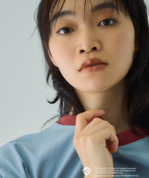 VICKY（ビッキー）の「OZリンガーバックプリントTシャツ≪洗濯機で洗える≫（Tシャツ/カットソー・レディース・ライトブルー/オフホワイト・M）」の5枚目の写真