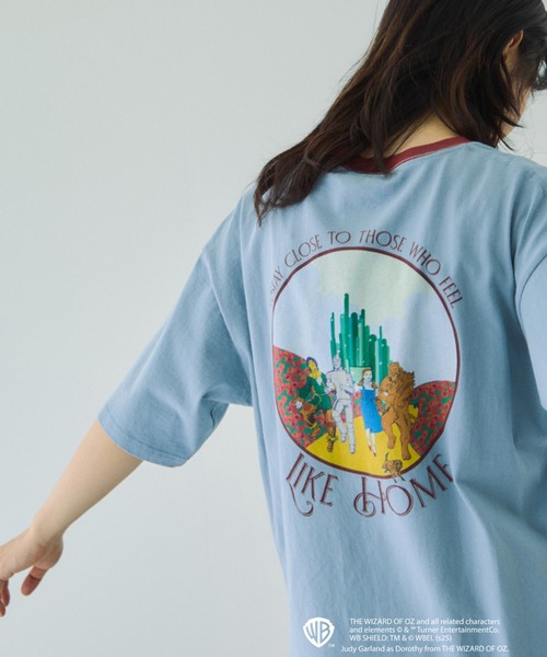 VICKY（ビッキー）の「OZリンガーバックプリントTシャツ≪洗濯機で洗える≫（Tシャツ/カットソー・レディース・ライトブルー/オフホワイト・M）」の7枚目の写真