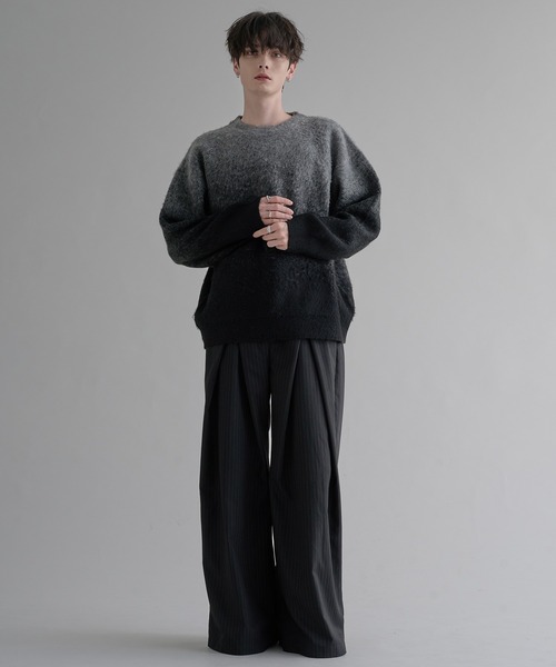 epnok（エプノック）の「グラデーションルーズニット（ニット/セーター・メンズ・ブルー/ブラック/ライトグレー/ブラウン/レッド/ネイビー・SMALL/MEDIUM/LARGE）」の7枚目の写真