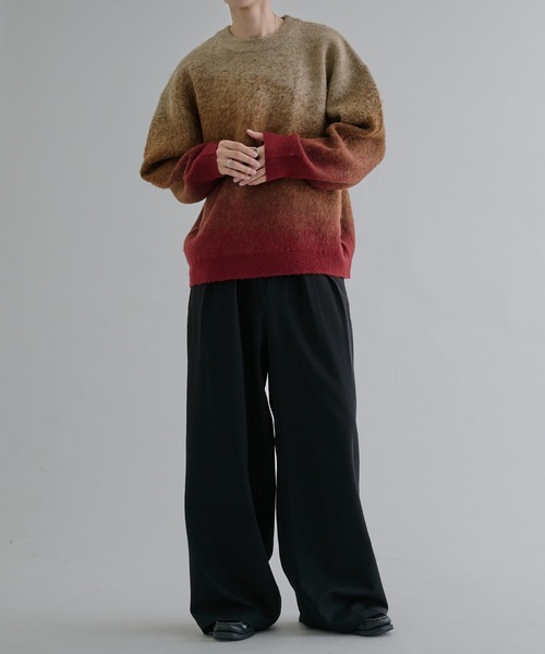 epnok（エプノック）の「グラデーションルーズニット（ニット/セーター・メンズ・ブルー/ブラック/ライトグレー/ブラウン/レッド/ネイビー・SMALL/MEDIUM/LARGE）」の16枚目の写真