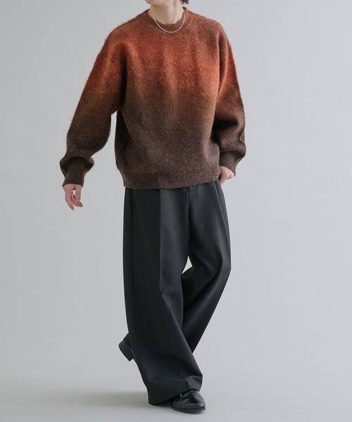 epnok（エプノック）の「グラデーションルーズニット（ニット/セーター・メンズ・ブルー/ブラック/ライトグレー/ブラウン/レッド/ネイビー・SMALL/MEDIUM/LARGE）」の15枚目の写真