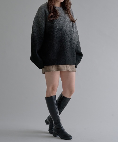 epnok（エプノック）の「グラデーションルーズニット（ニット/セーター・メンズ・ブルー/ブラック/ライトグレー/ブラウン/レッド/ネイビー・SMALL/MEDIUM/LARGE）」の22枚目の写真