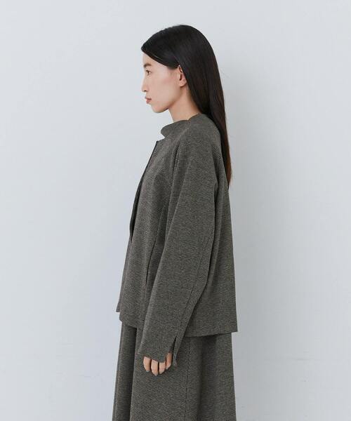conges payes ADIEU TRISTESSE(コンジェ ペイエ アデュートリステス)の「デザインフロントジャケット(ノーカラージャケット・レディース・ベージュ系その他/ダークブラウン/ブラウン系その他・FREE)」の8枚目の写真
