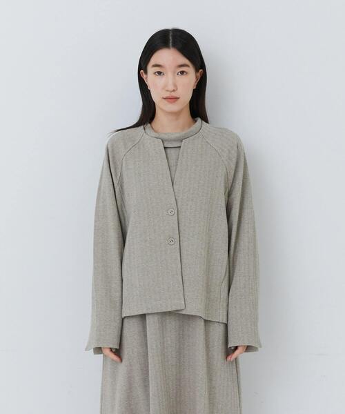 conges payes ADIEU TRISTESSE(コンジェ ペイエ アデュートリステス)の「デザインフロントジャケット(ノーカラージャケット・レディース・ベージュ系その他/ダークブラウン/ブラウン系その他・FREE)」の13枚目の写真