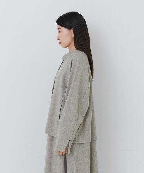 conges payes ADIEU TRISTESSE(コンジェ ペイエ アデュートリステス)の「デザインフロントジャケット(ノーカラージャケット・レディース・ベージュ系その他/ダークブラウン/ブラウン系その他・FREE)」の14枚目の写真