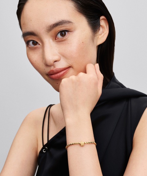 ラウンド クラスプ ウィング チェーンゴールド ブレスレット