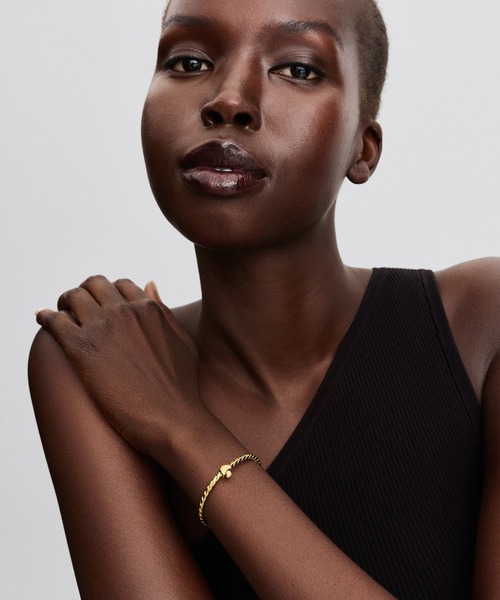 ラウンド クラスプ ウィング チェーンゴールド ブレスレット