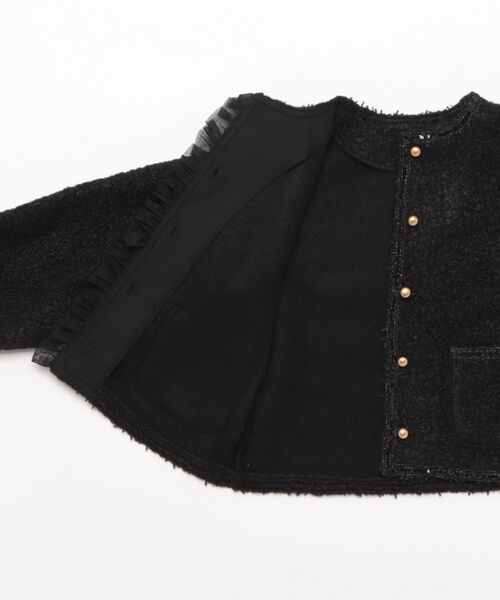 maarook（マルーク）の「プードルニットブレードジャケット（その他アウター・キッズ・ホワイト/ブラック・150cm/140cm/160cm）」の4枚目の写真