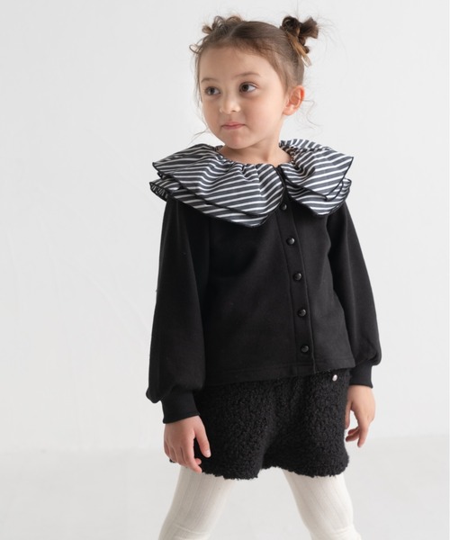 maarook（マルーク）の「プードルニットブレードジャケット（その他アウター・キッズ・ホワイト/ブラック・150cm/140cm/160cm）」の2枚目の写真