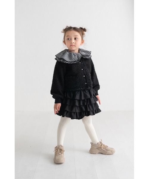 maarook（マルーク）の「プードルニットブレードジャケット（その他アウター・キッズ・ホワイト/ブラック・150cm/140cm/160cm）」の5枚目の写真