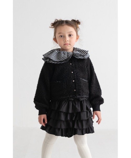 maarook（マルーク）の「プードルニットブレードジャケット（その他アウター・キッズ・ホワイト/ブラック・150cm/140cm/160cm）」の6枚目の写真