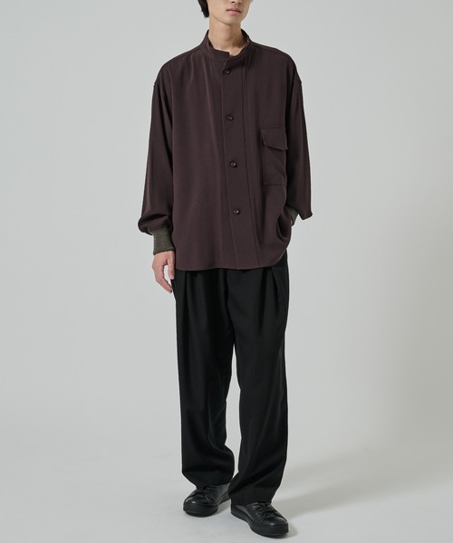 UJOH(ウジョー)の「【UJOH HOMME/ウジョー】W Front Shirt(シャツ/ブラウス・メンズ・ブラック/ブラウン・4/5)」の4枚目の写真