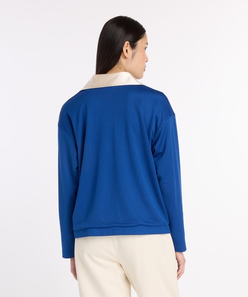 NEW BALANCE（ニューバランス）の「メッシュジャージロングスリーブトップ（Tシャツ/カットソー・レディース・オフホワイト/コバルトブルー・SMALL/MEDIUM/LARGE/X-LARGE）」の6枚目の写真