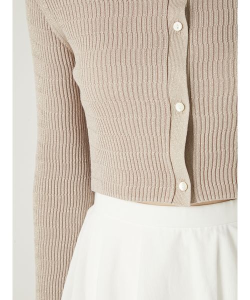 FRAY I.D(フレイアイディー)の「ランダムリブクロップドカーディガン(カーディガン/ボレロ・レディース・ブラック/ベージュ/ブルー・F)」の10枚目の写真