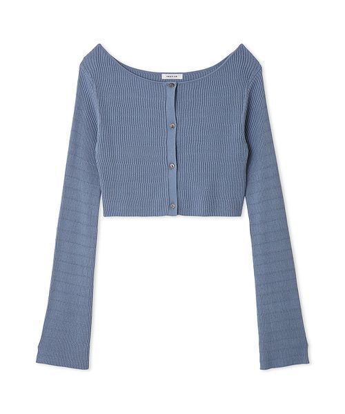 FRAY I.D(フレイアイディー)の「ランダムリブクロップドカーディガン(カーディガン/ボレロ・レディース・ブラック/ベージュ/ブルー・F)」の17枚目の写真