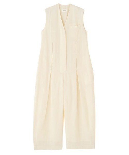 ETRE TOKYO(エトレトウキョウ)の「SANTEスリーブレスカーヴィーオールインワン(つなぎ/オールインワン・レディース・ブラック/オフホワイト・M/S)」の14枚目の写真