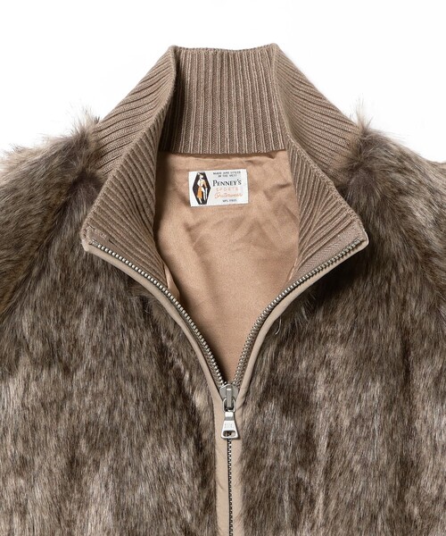 PENNEYS（ぺニーズ）の「【別注】PENNEY’S / ファー ジャケット（ブルゾン・レディース・ブラウン/ダークブラウン/カーキ・ONE SIZE）」の21枚目の写真