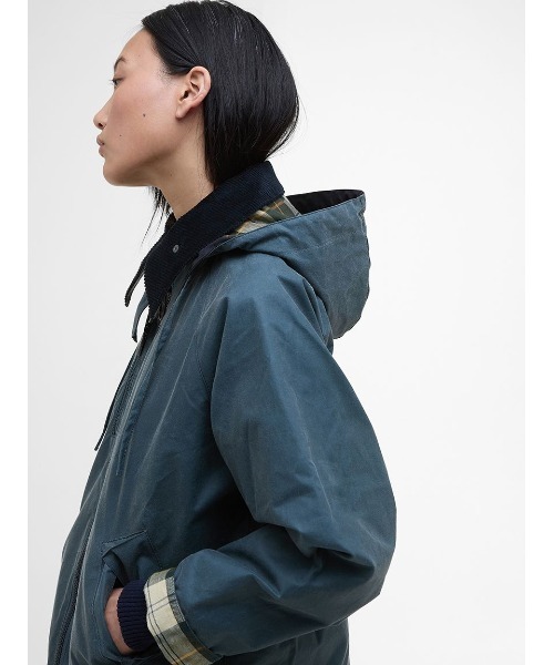 Barbour（バブアー）の「【TRANSPORT / トランスポート】フード ジャケット（テーラードジャケット・レディース・グレー/ベージュ・10/8）」の13枚目の写真