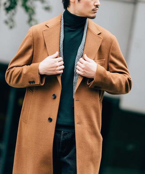 SUPER 140's ウール / カシミヤ チェスターコート（チェスター