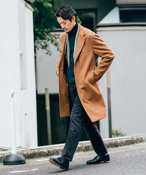 SUPER 140's ウール / カシミヤ チェスターコート（チェスターコート