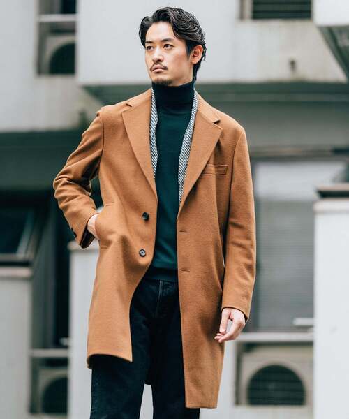 SUPER 140's ウール / カシミヤ チェスターコート（チェスターコート